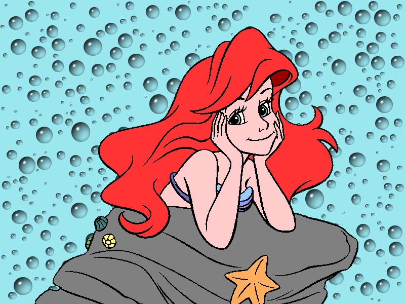 Little mermaid cartoon photo or wallpaper