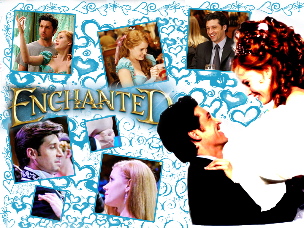 Disney wallpaper Robert-and-Giselle-enchanted-1024-768