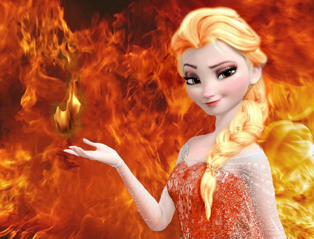 disney fire elsa